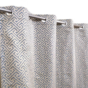 Thick Viscose Curtain Versace Golden & Off-White on Grey base