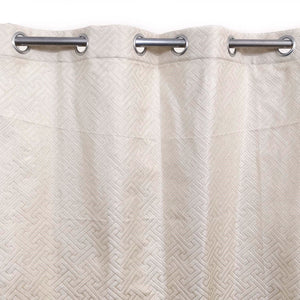 Thick Viscose Curtain Versace Self Embossed Off-White