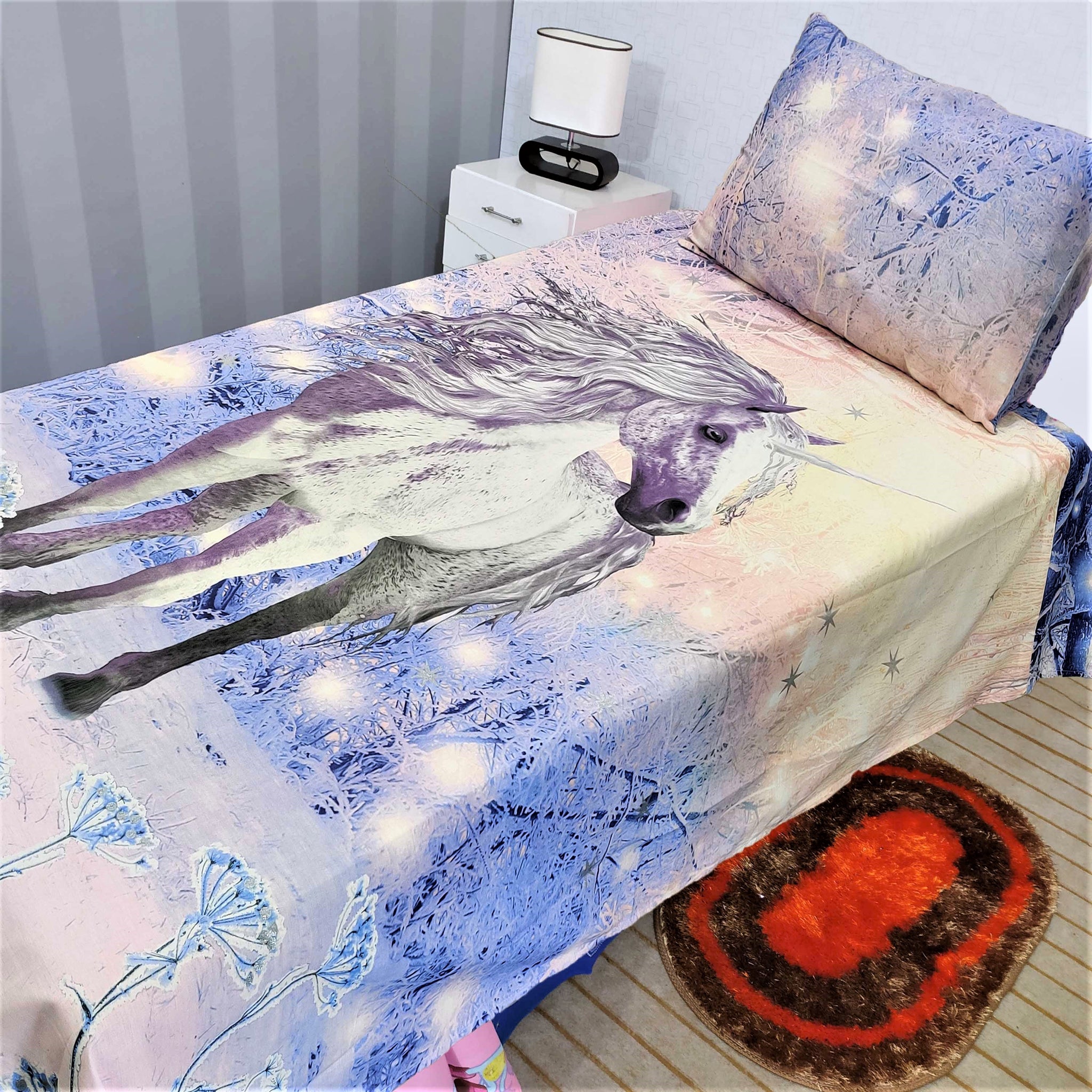 Unicorn Kids Bed Sheet