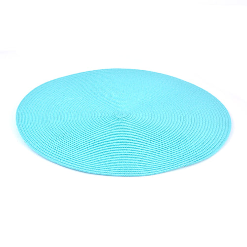 Table Mat Round Sky Blue 15