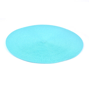 Table Mat Round Sky Blue 15"