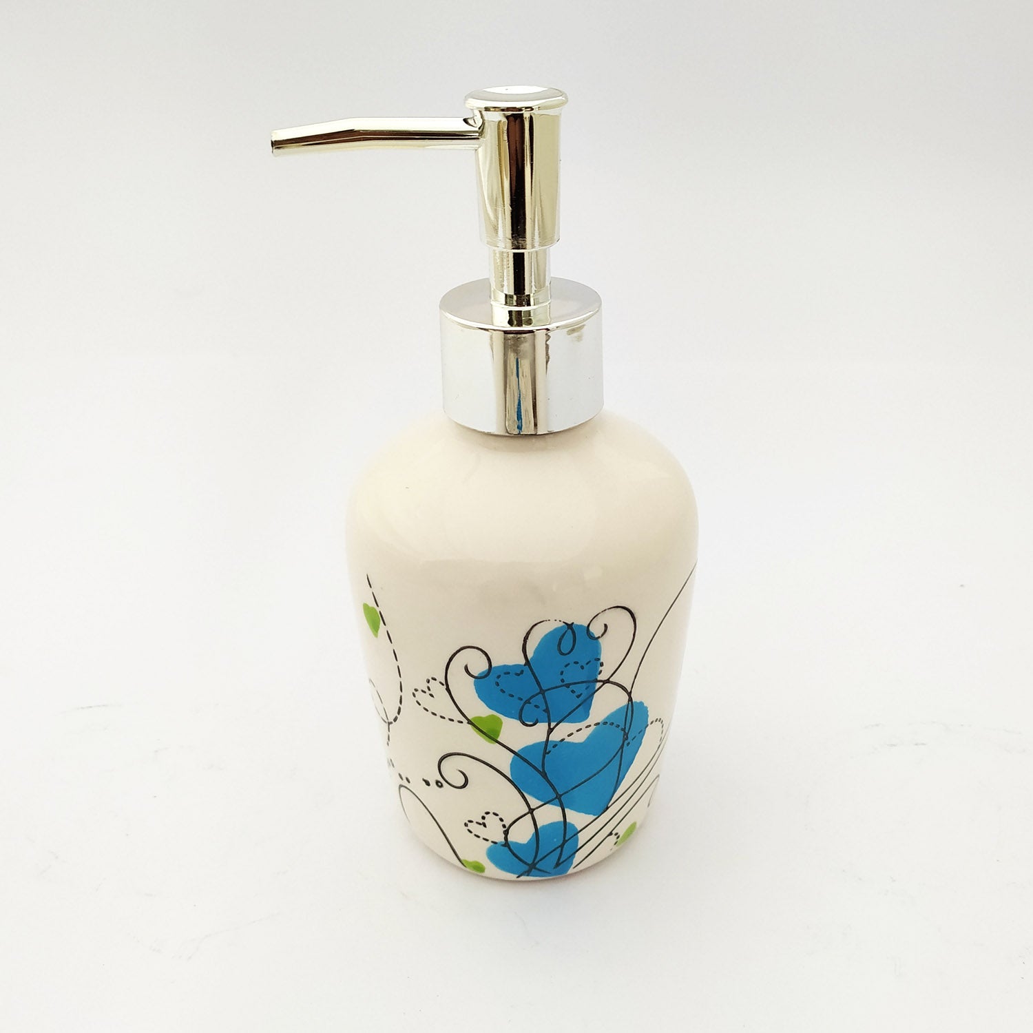 Blue Heart Ceramic Bath Set