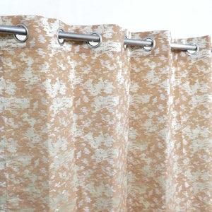 Thick Viscose Curtain Abstract Mob Lite Brown