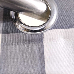 Grey Checkered Duck Cotton Curtain