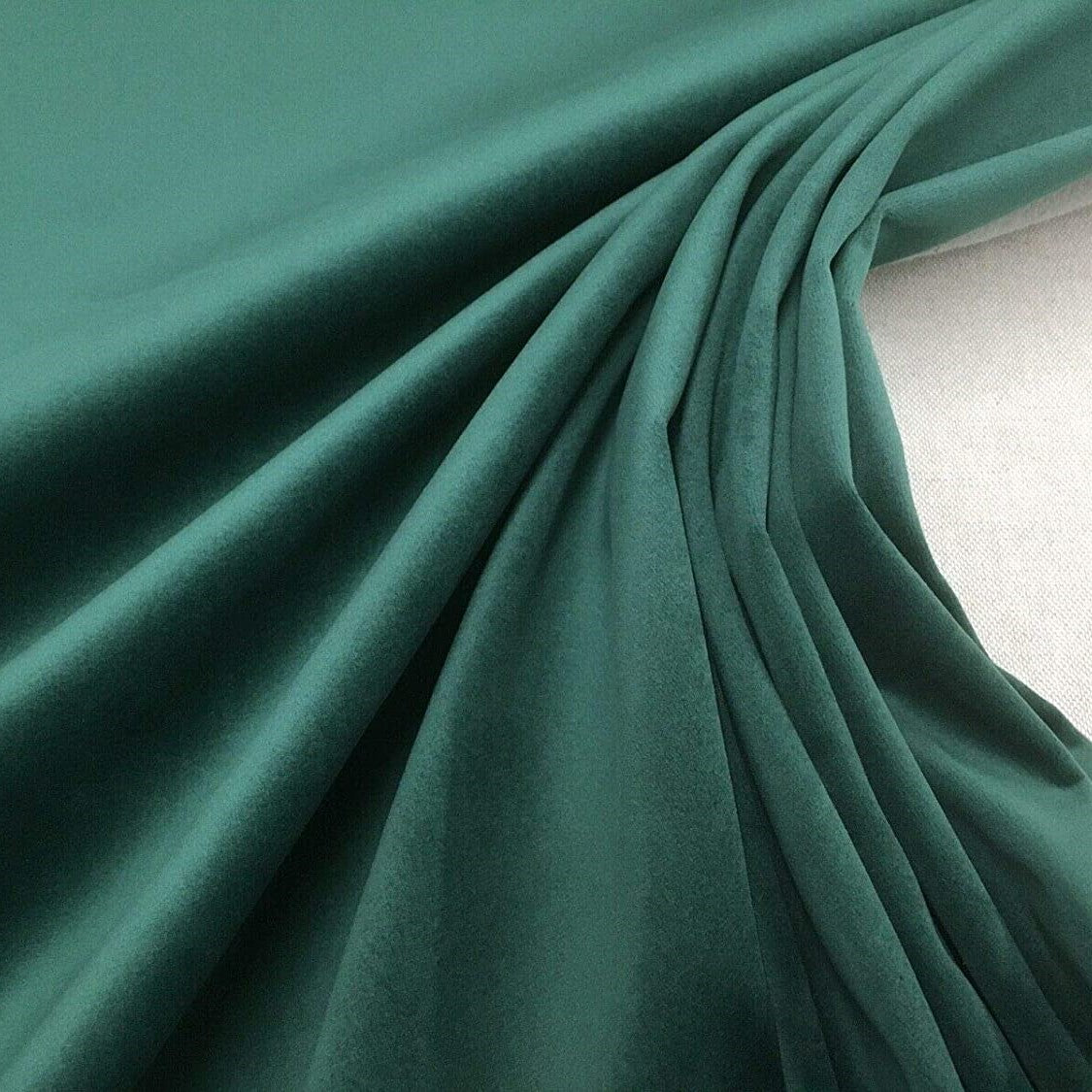 Pair of Laser Cutwork Floral Velvet Curtains White on Green With Tie Belts & A Cushion Cover