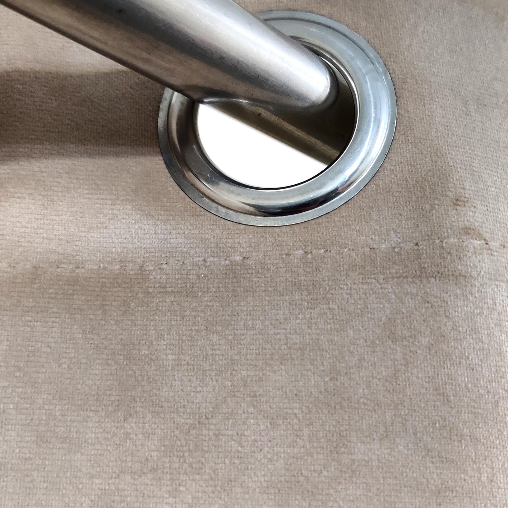 Plain Velvet Curtain Muted Brown