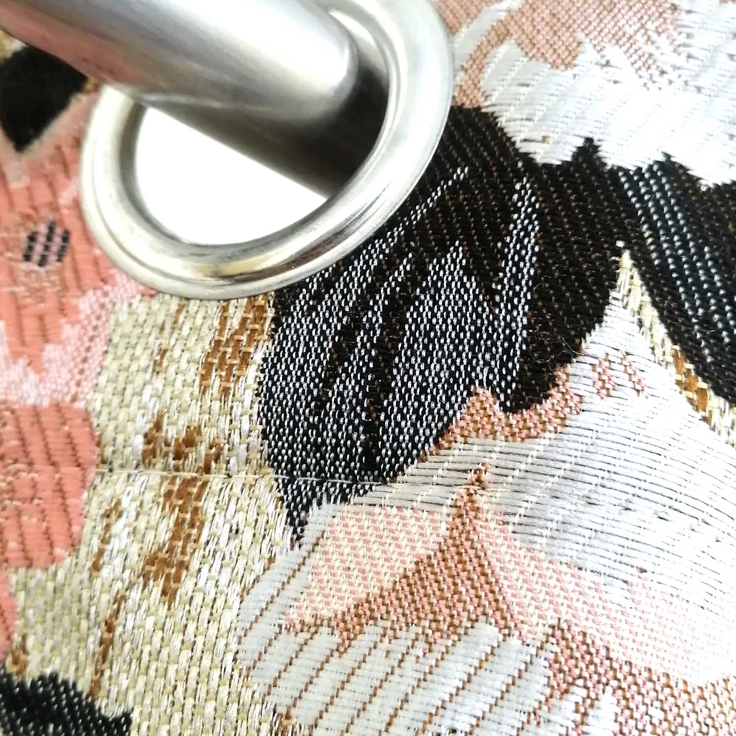Thick Viscose Curtain Multi Floral Pink