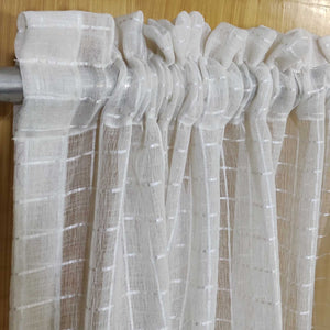 Premium Net Sheer Chiffon Curtain Box Thread