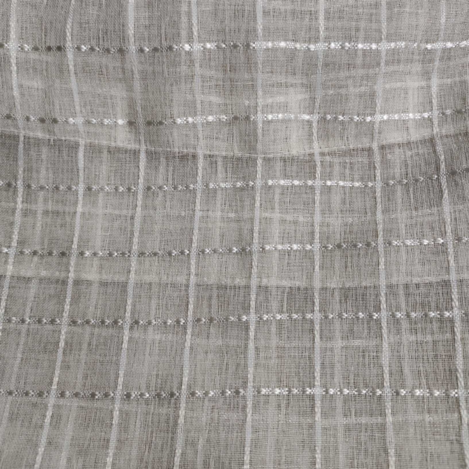 Premium Net Sheer Chiffon Curtain Box Thread