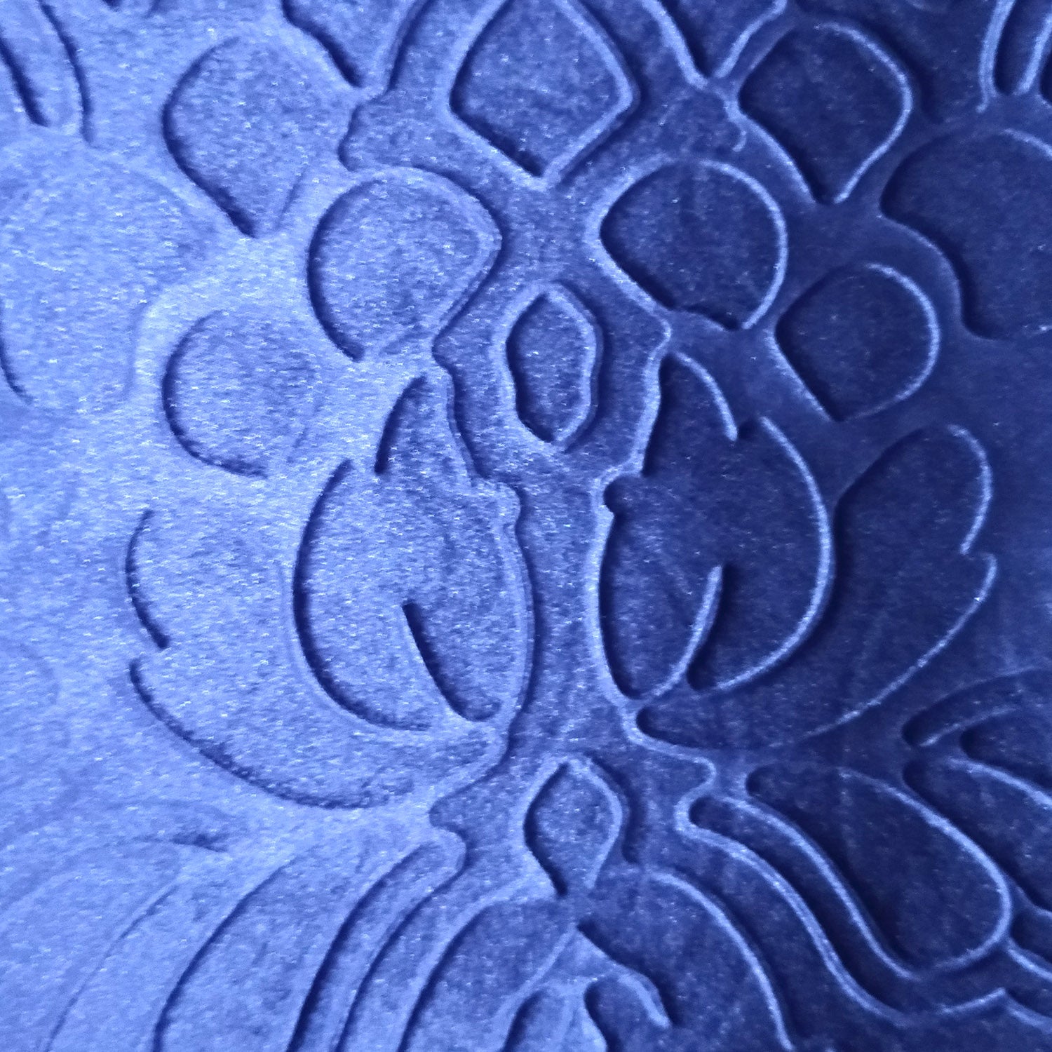Self Embossed Velvet Curtain Royal Blue (4 Pcs Available Only)