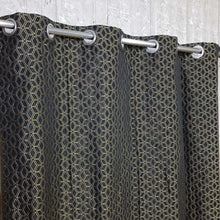 Thick Viscose Curtain Golden on Black Base