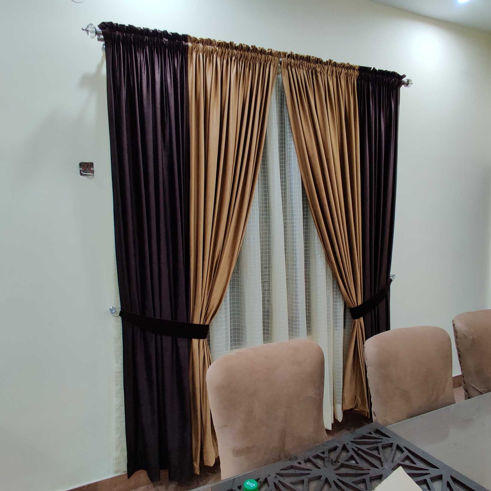 Premium Net Sheer Chiffon Curtain Box Thread