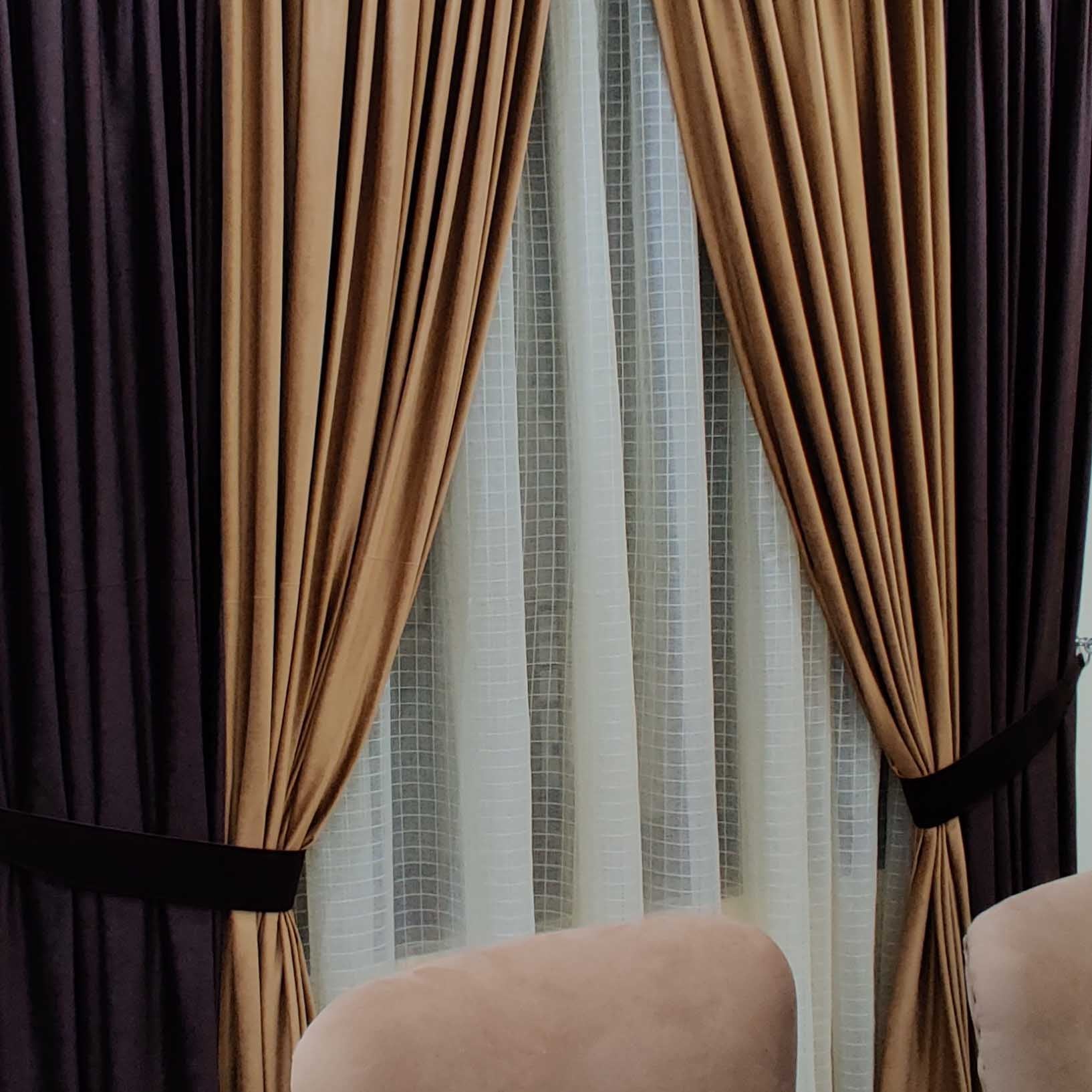 Premium Net Sheer Chiffon Curtain Box Thread