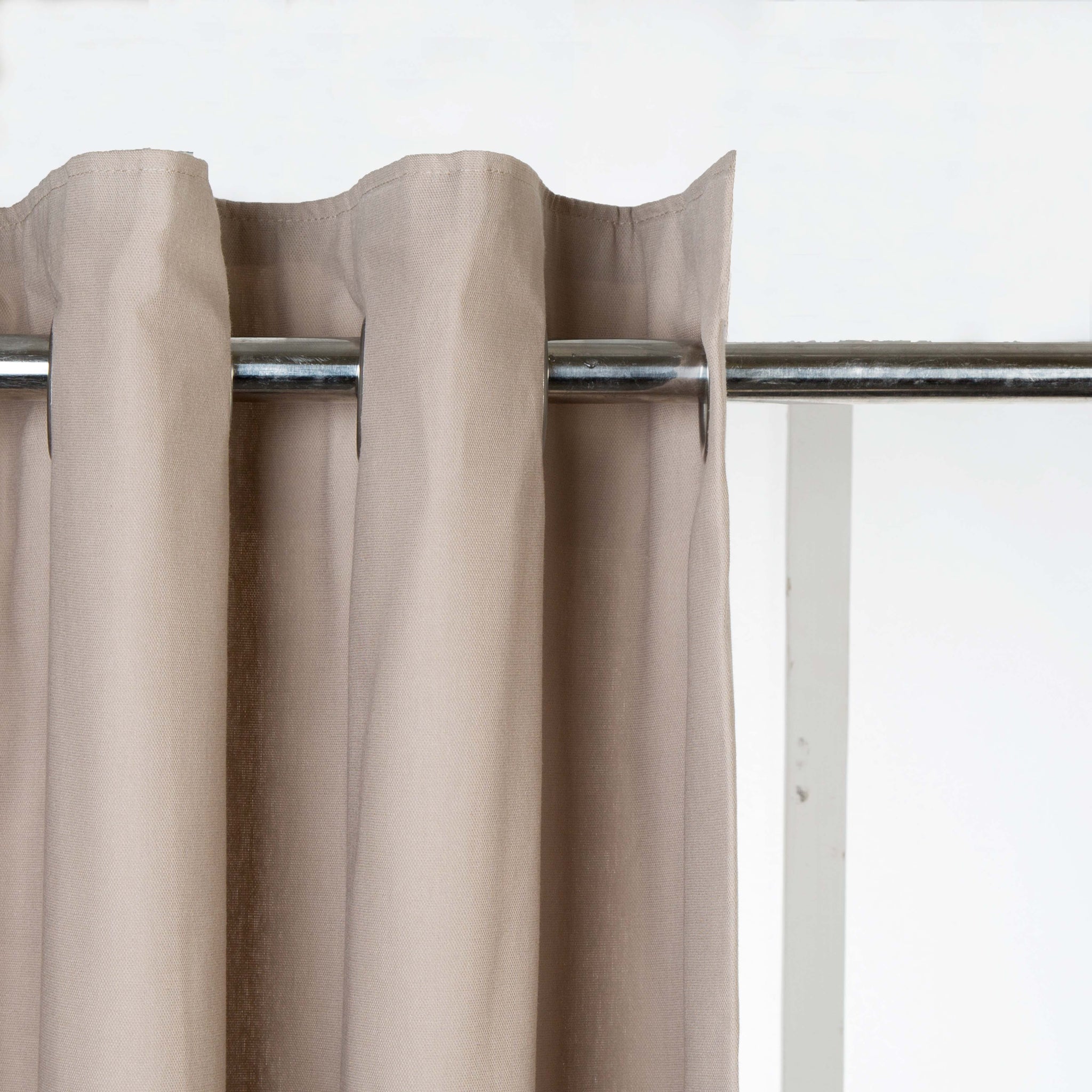Tortilla Brown Plain Duck Cotton Curtain