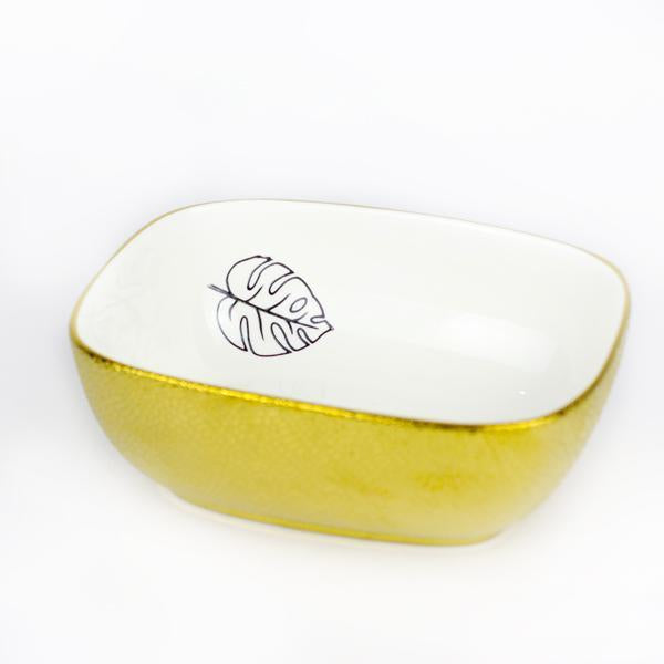 Ceramic Bowl (Leaf Print) - waseeh.com