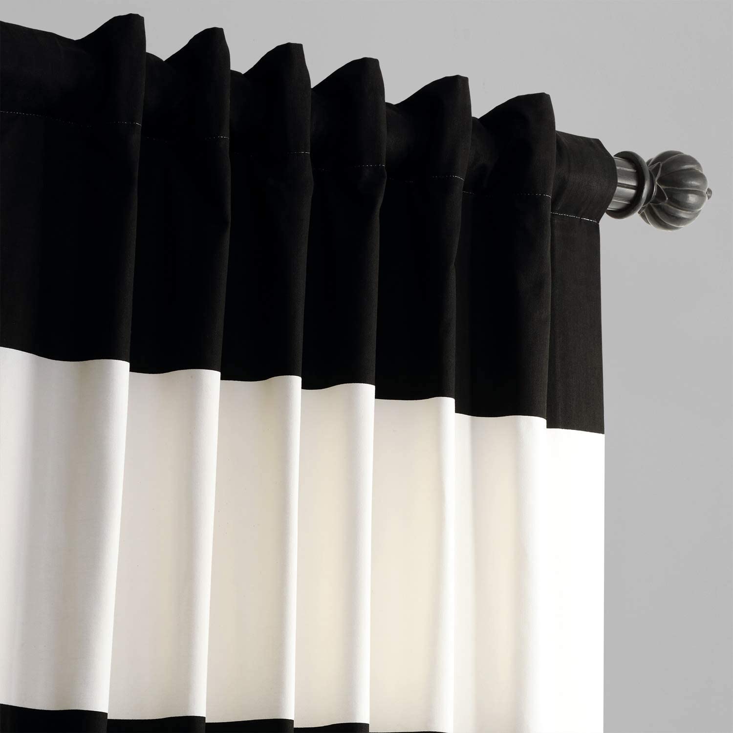 2 Color Patches Velvet Curtain