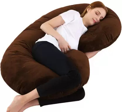 Pregnancy Pillow / C- Shape Maternity Pillow / Sleeping Support Pillow Brown