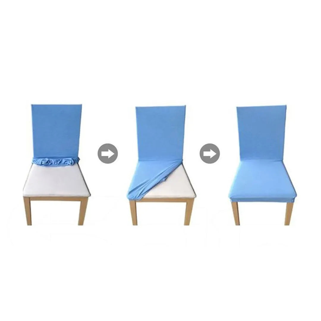 Cotton Fitted Jersey Chair Cover – Blue