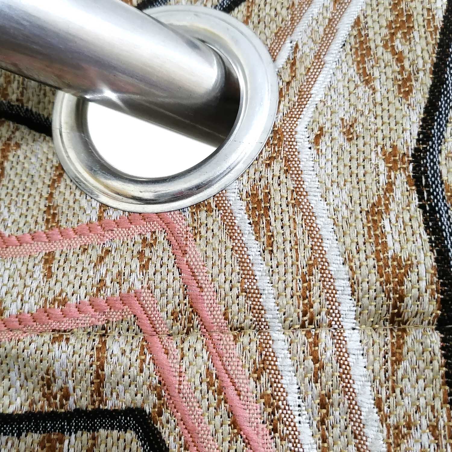 Thick Viscose Curtain Pink & Black Stars