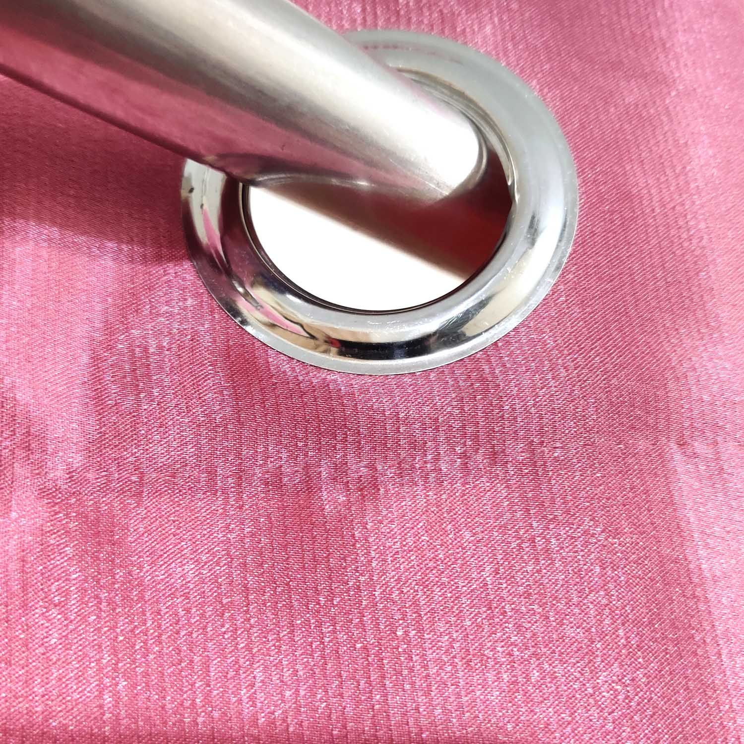 Plain Silk Curtain Pink