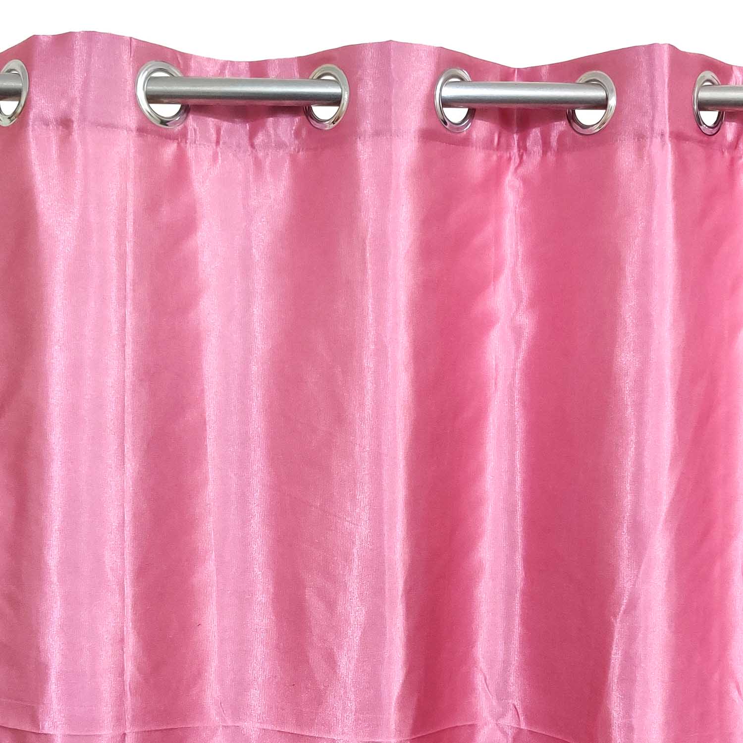 Plain Silk Curtain Pink