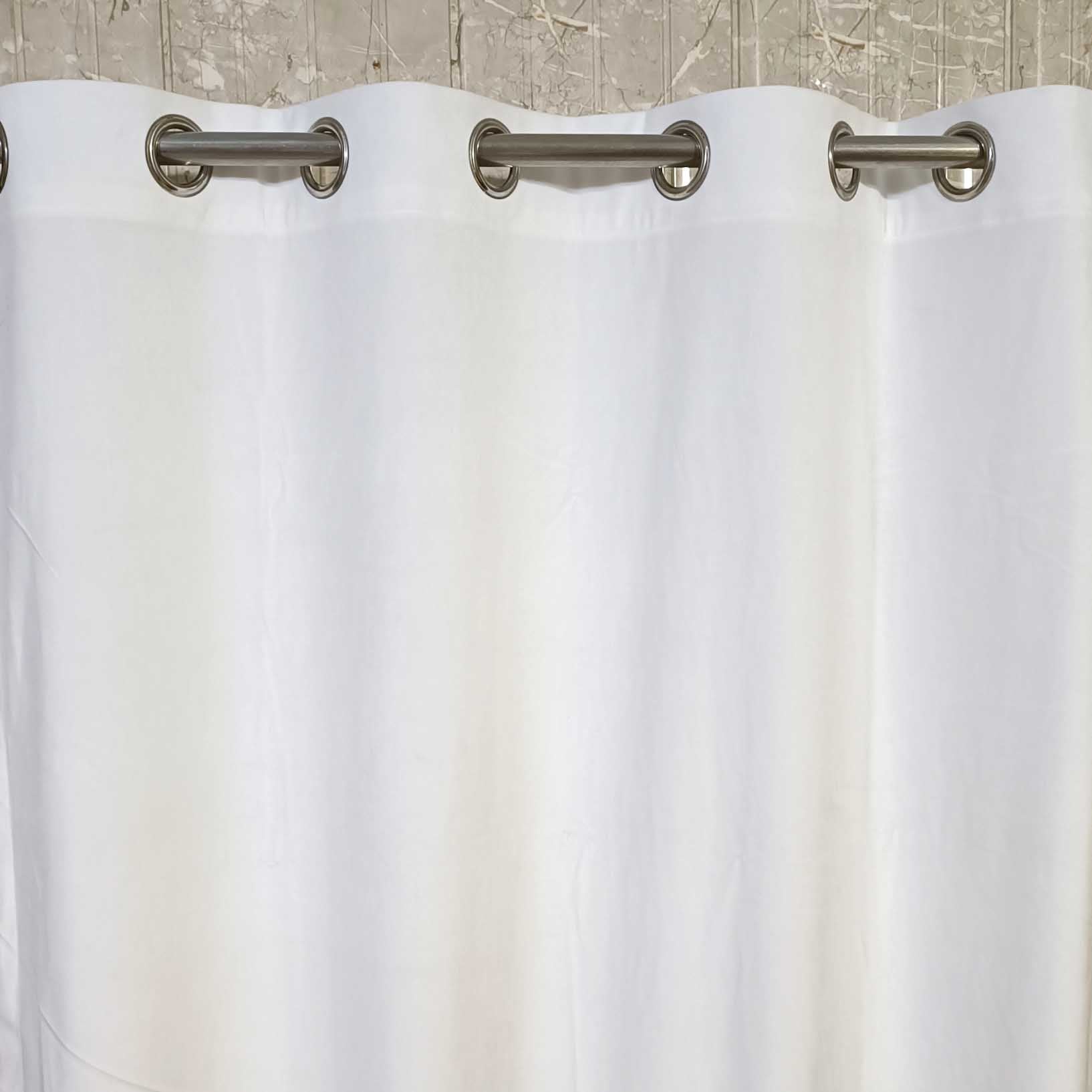 Plain Velvet Curtain White