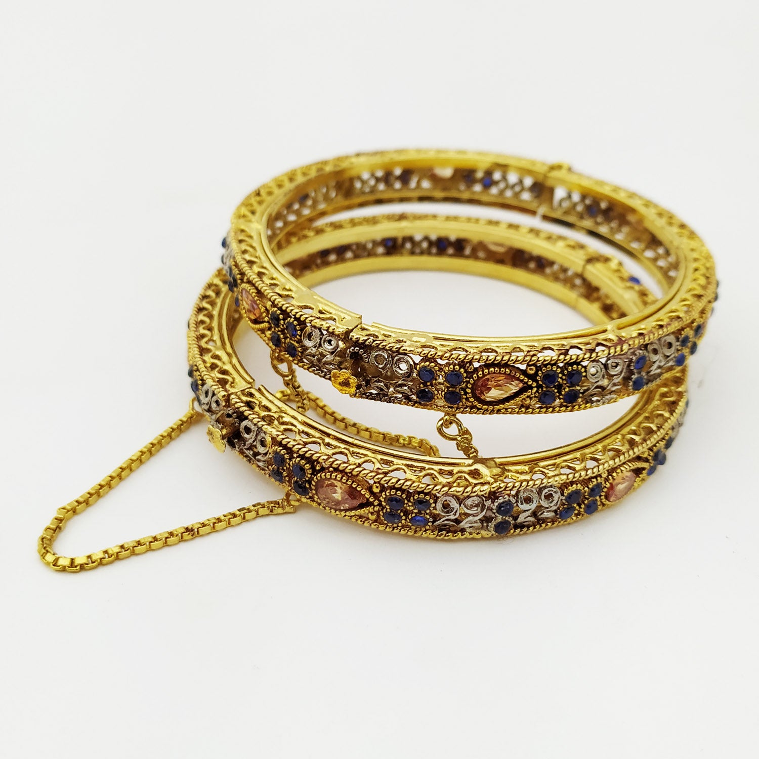 Pair of Colored Stones Bracelet