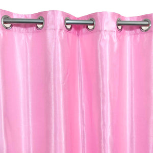 Plain Silk Curtain Baby Pink