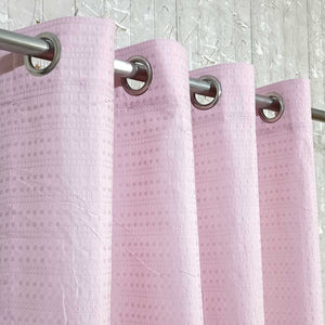 Last 1 left Self Threaded Plain Pink Duck Cotton Curtain