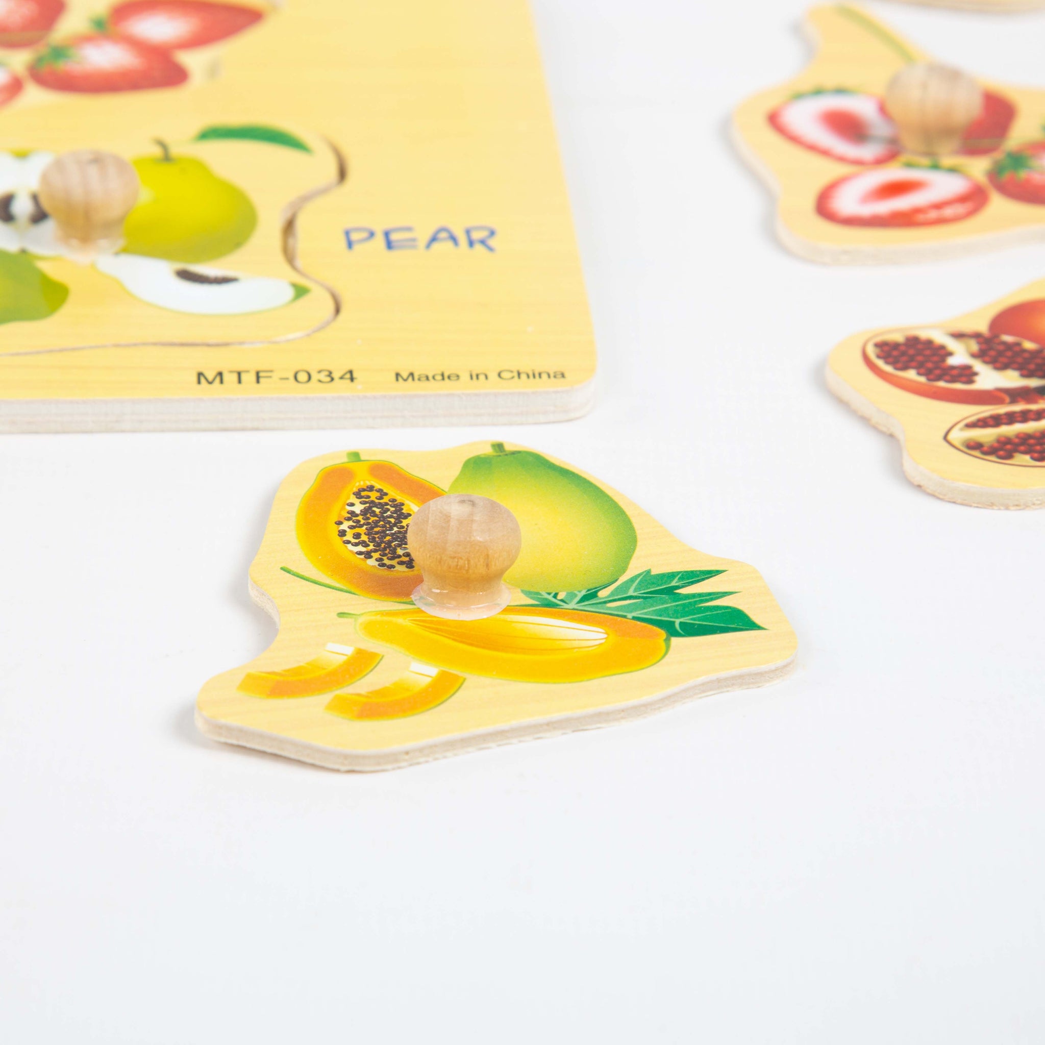 Wooden Fruit Puzzle Tray