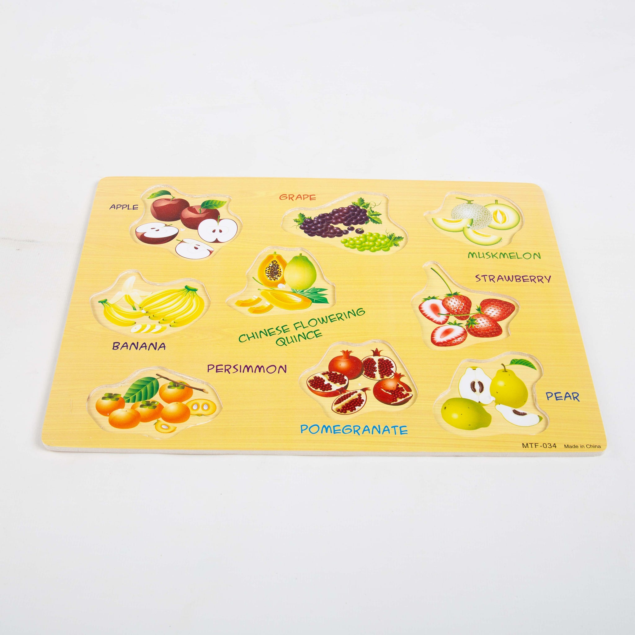 Wooden Fruit Puzzle Tray