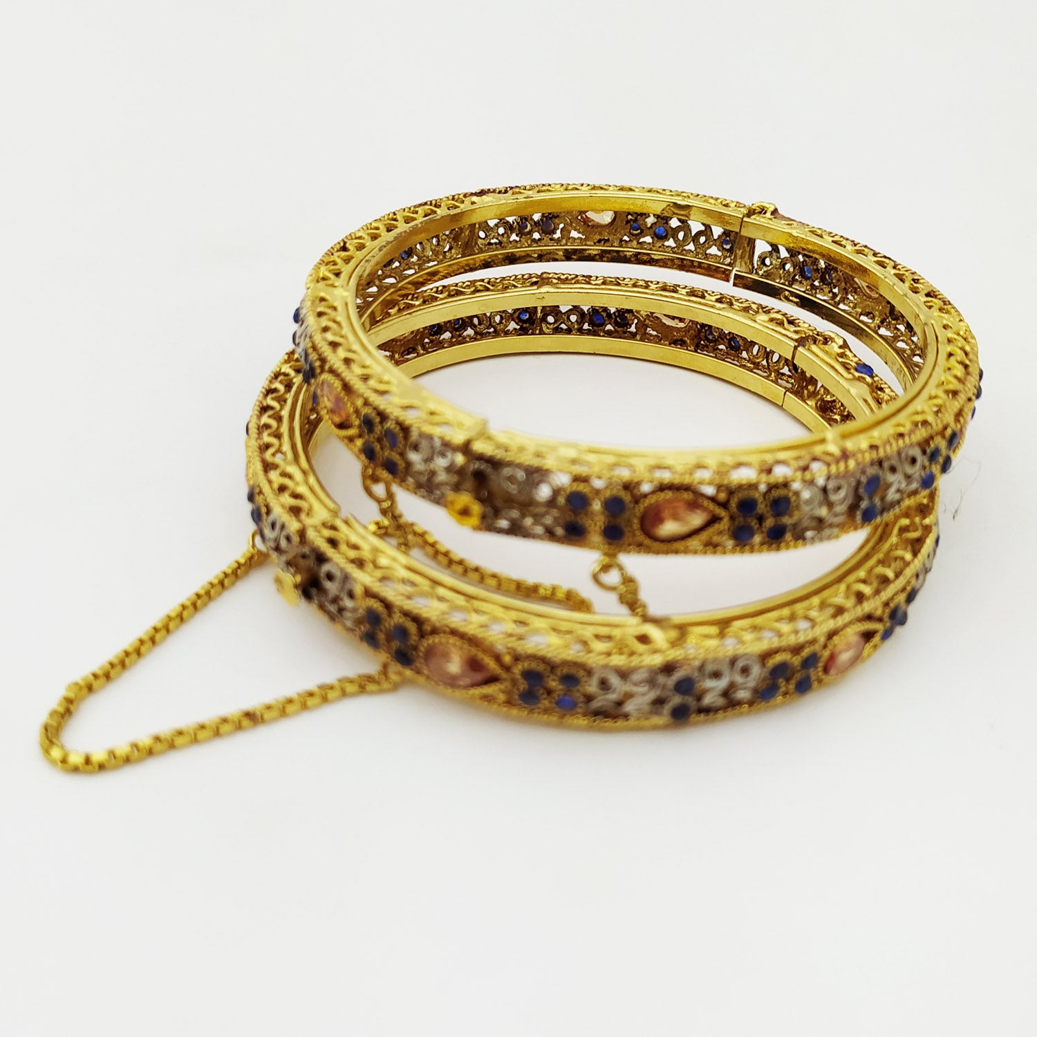 Pair of Colored Stones Bracelet