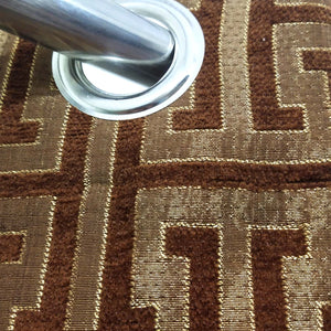 Thick Viscose Curtain Versace Brown