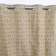 Thick Viscose Curtain Golden on Off-White Base