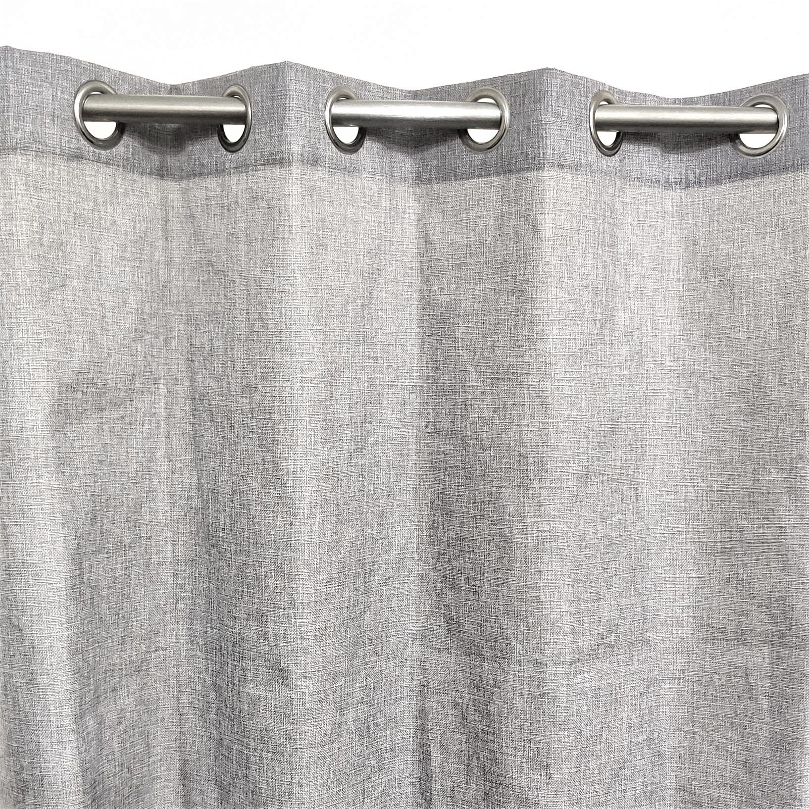 Plain Jute Curtain Lite Grey