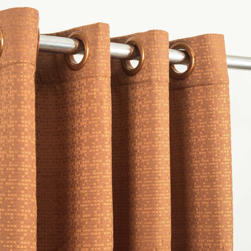 Brown 3D Jacquard Curtain