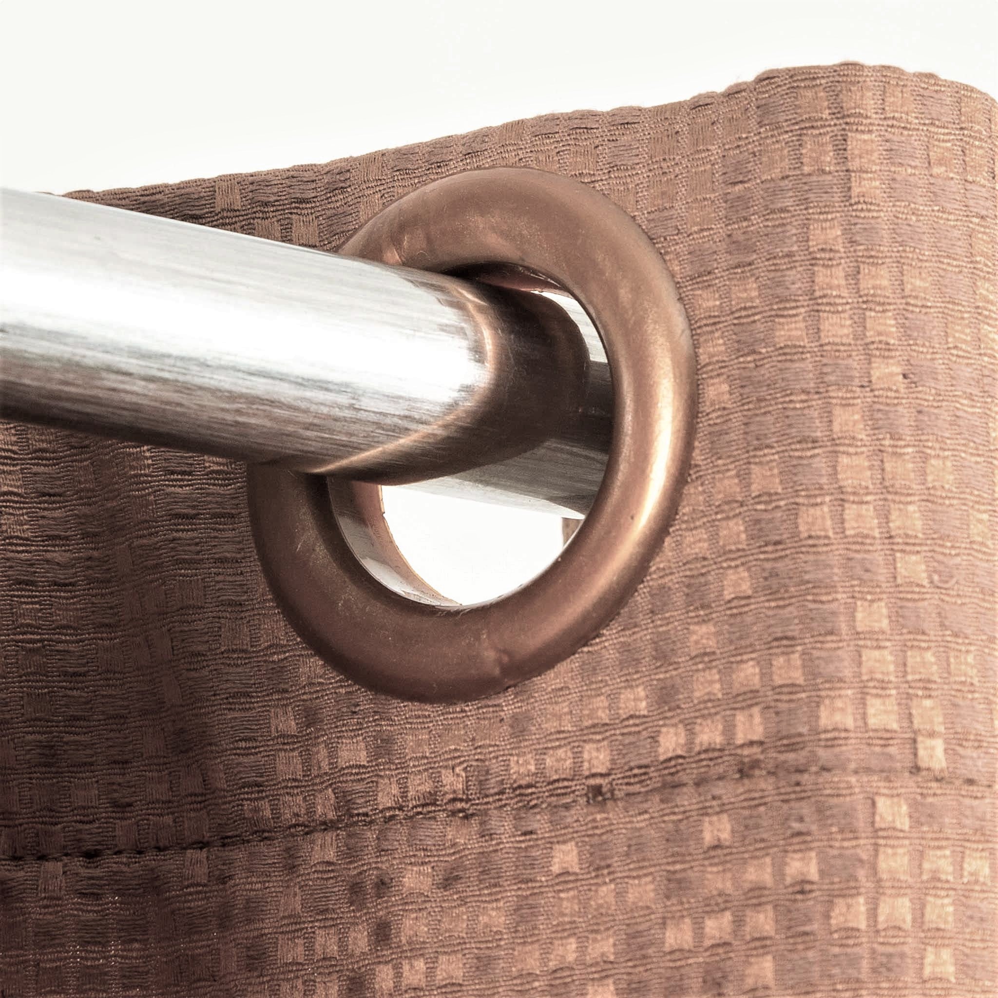 Mid Brown 3D Jacquard Curtain