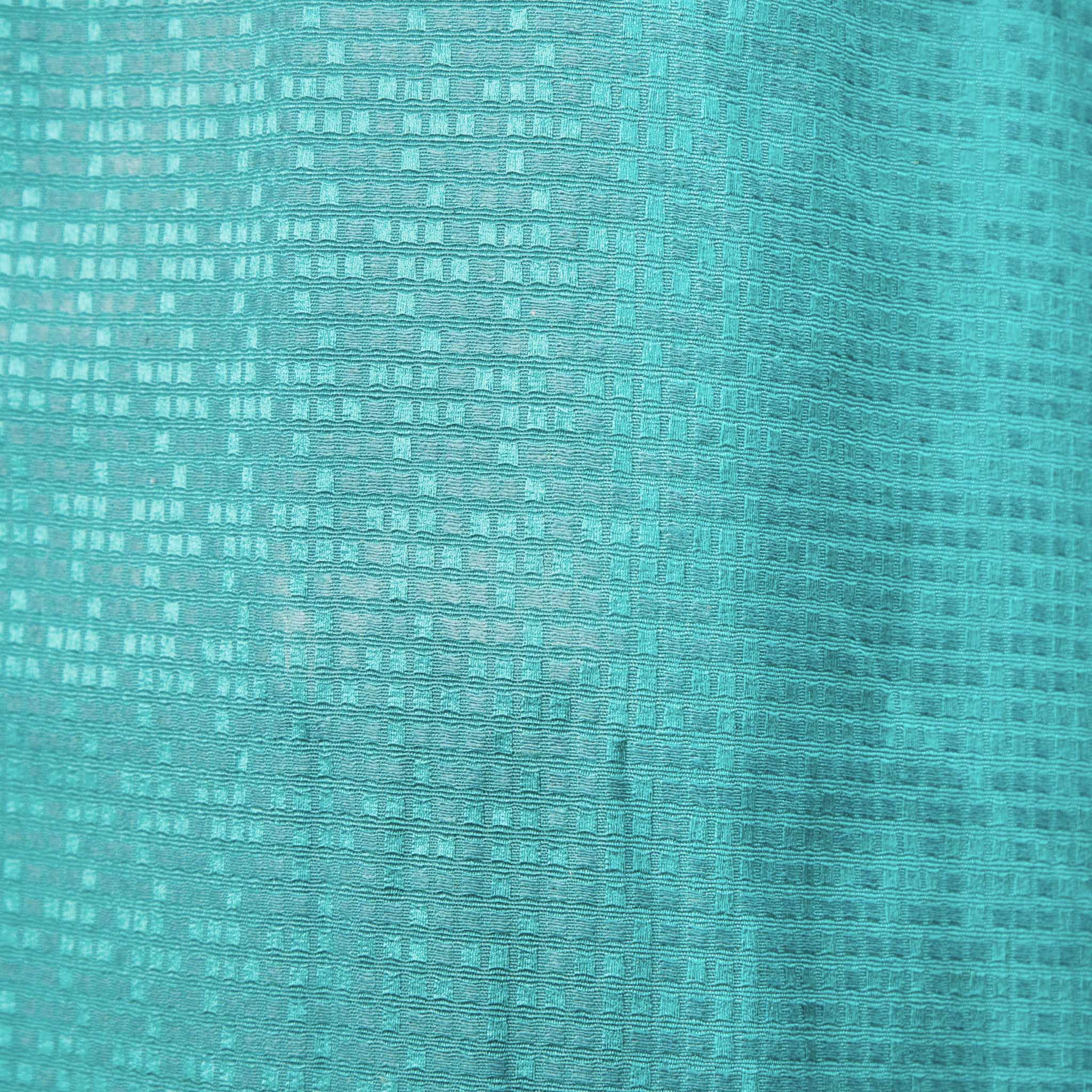 Turquoise 3D Jacquard Curtain