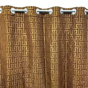 Thick Viscose Curtain Versace Brown