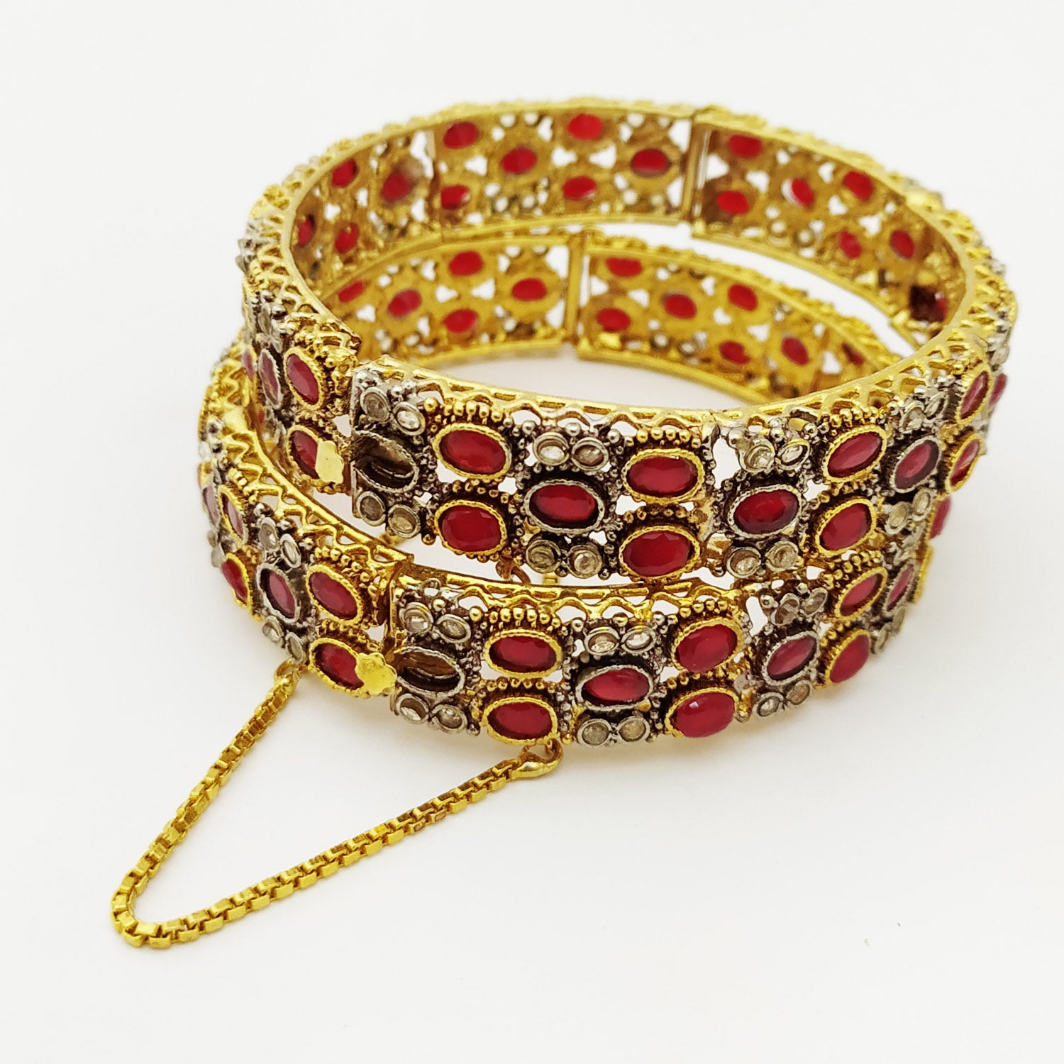 Pair of Colored Stones Bracelet