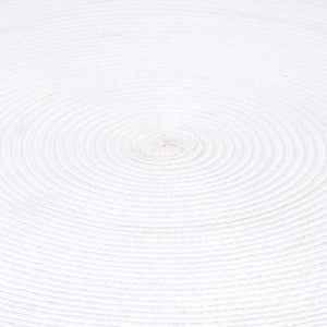 Table Mat Round White 15"