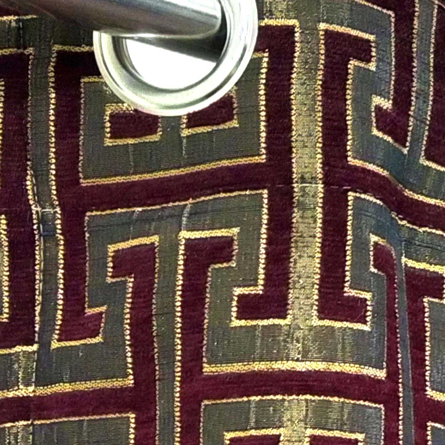 Thick Viscose Curtain Versace Maroon