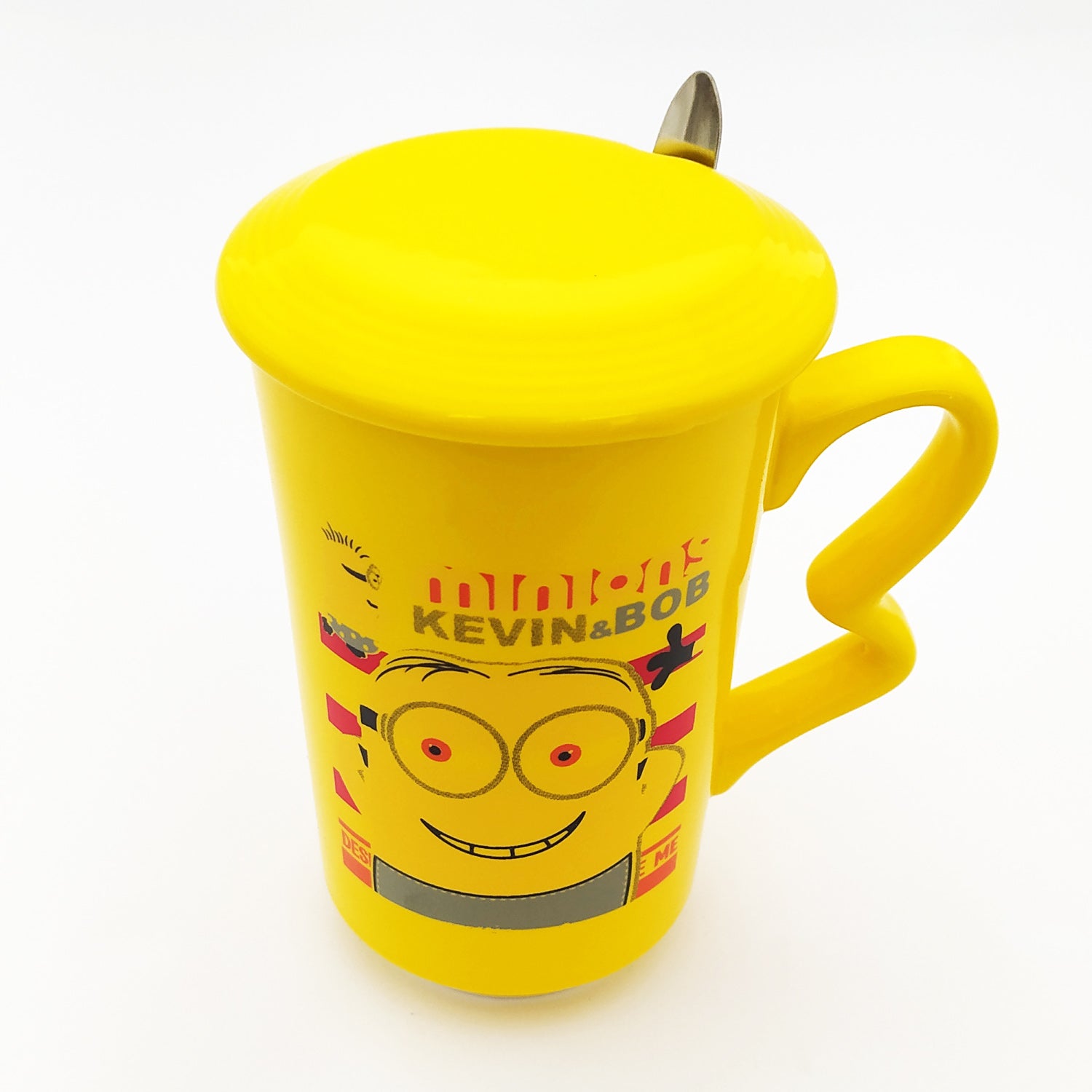 Minion Kevin & BOB Ceramic Mug with Lid  and Spoon