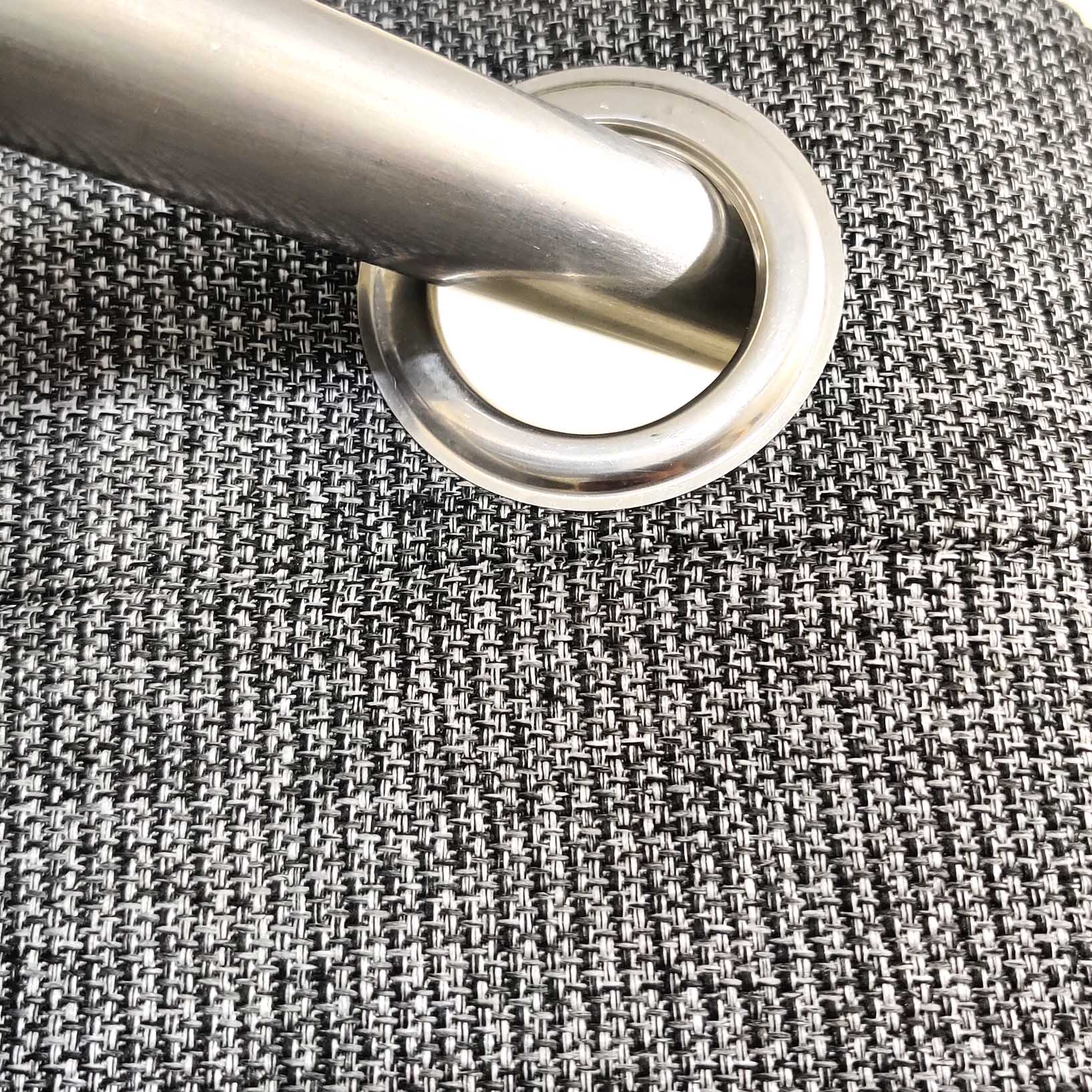 Premium Jute Curtain Black With White