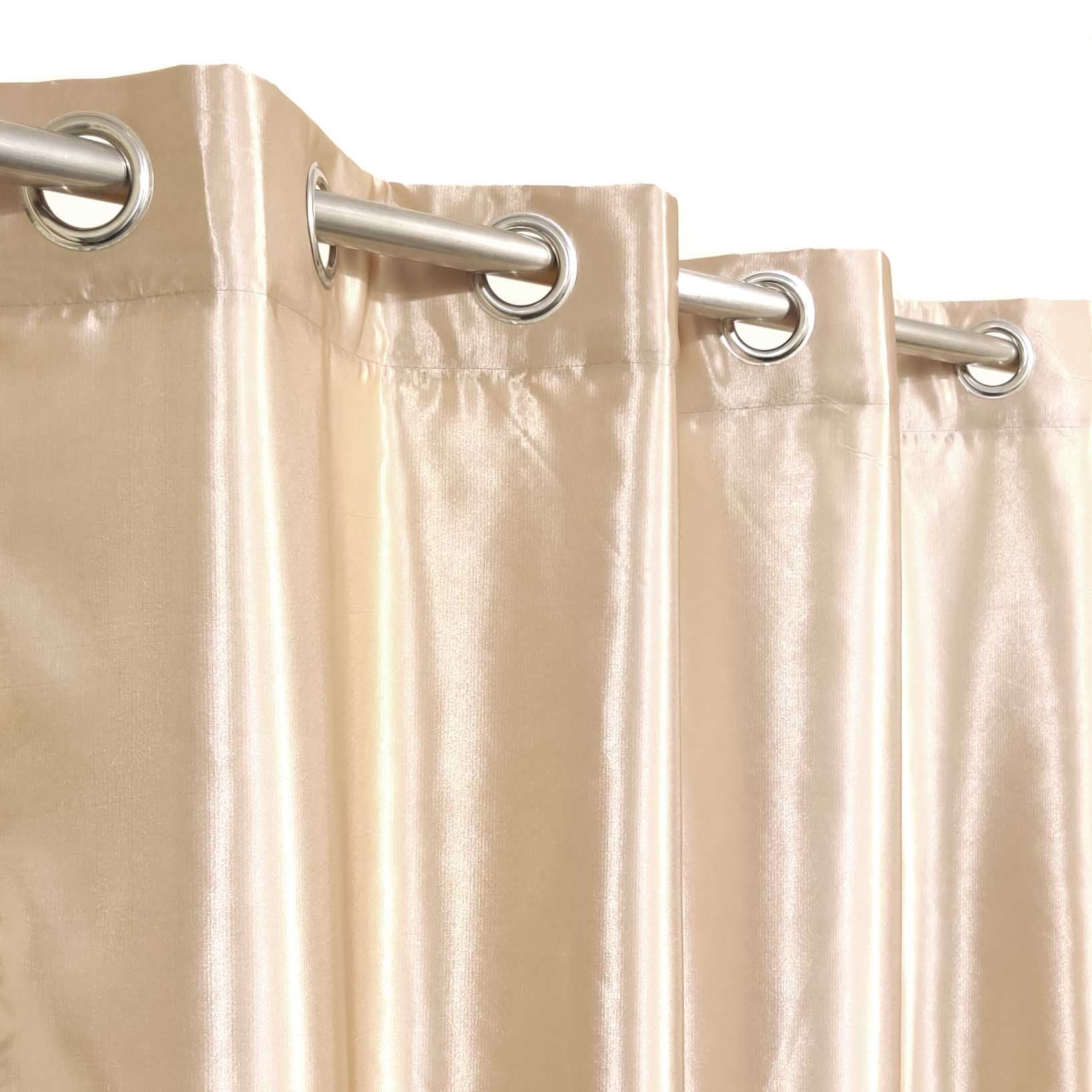 Plain Silk Curtain Golden