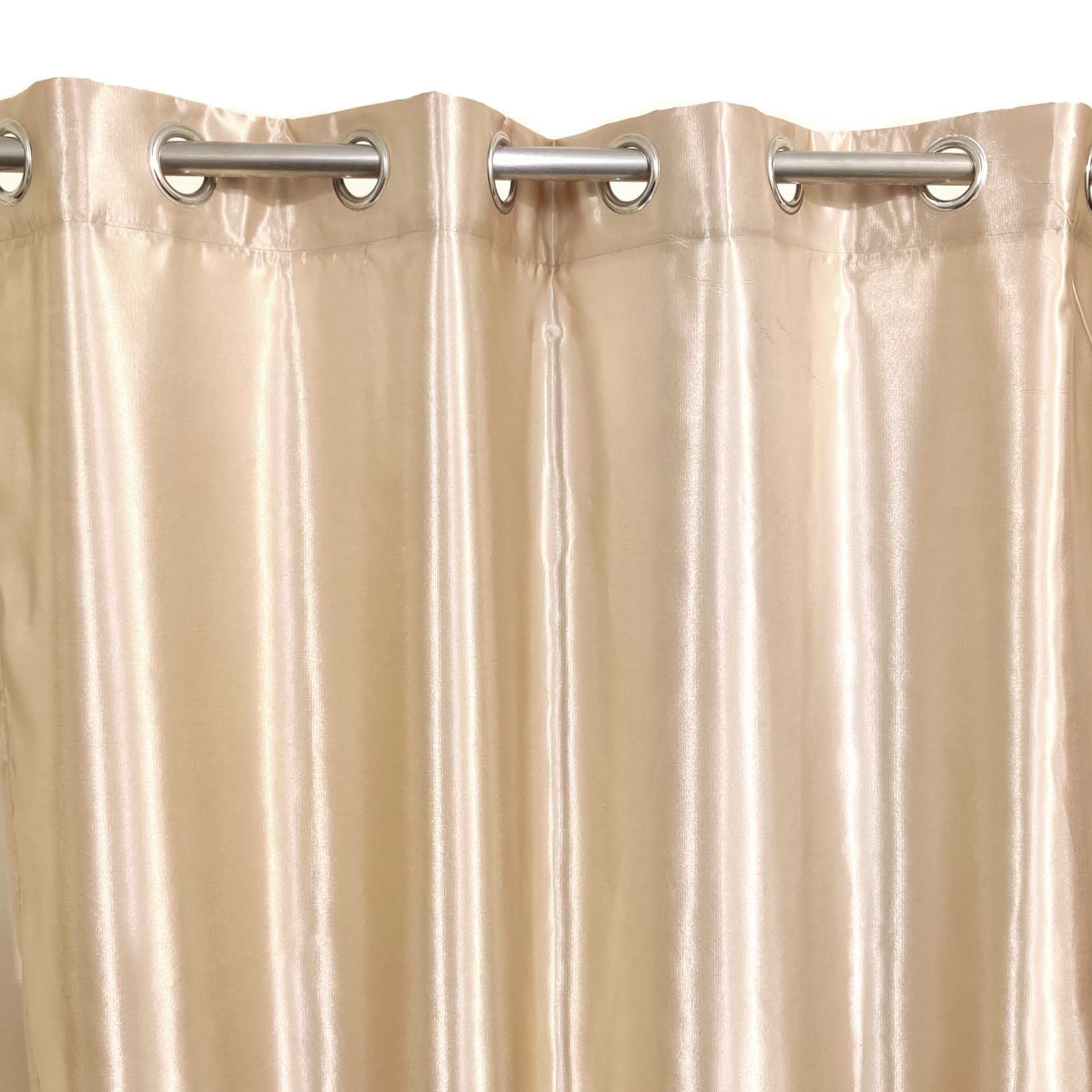 Plain Silk Curtain Golden