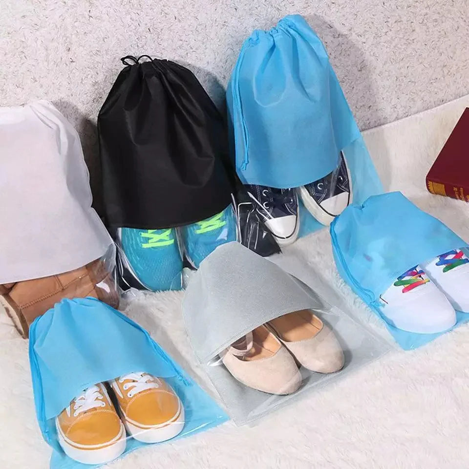 Non-Woven Fabric Dustproof Drawstring Bag / Travel Shoe Storage Bag