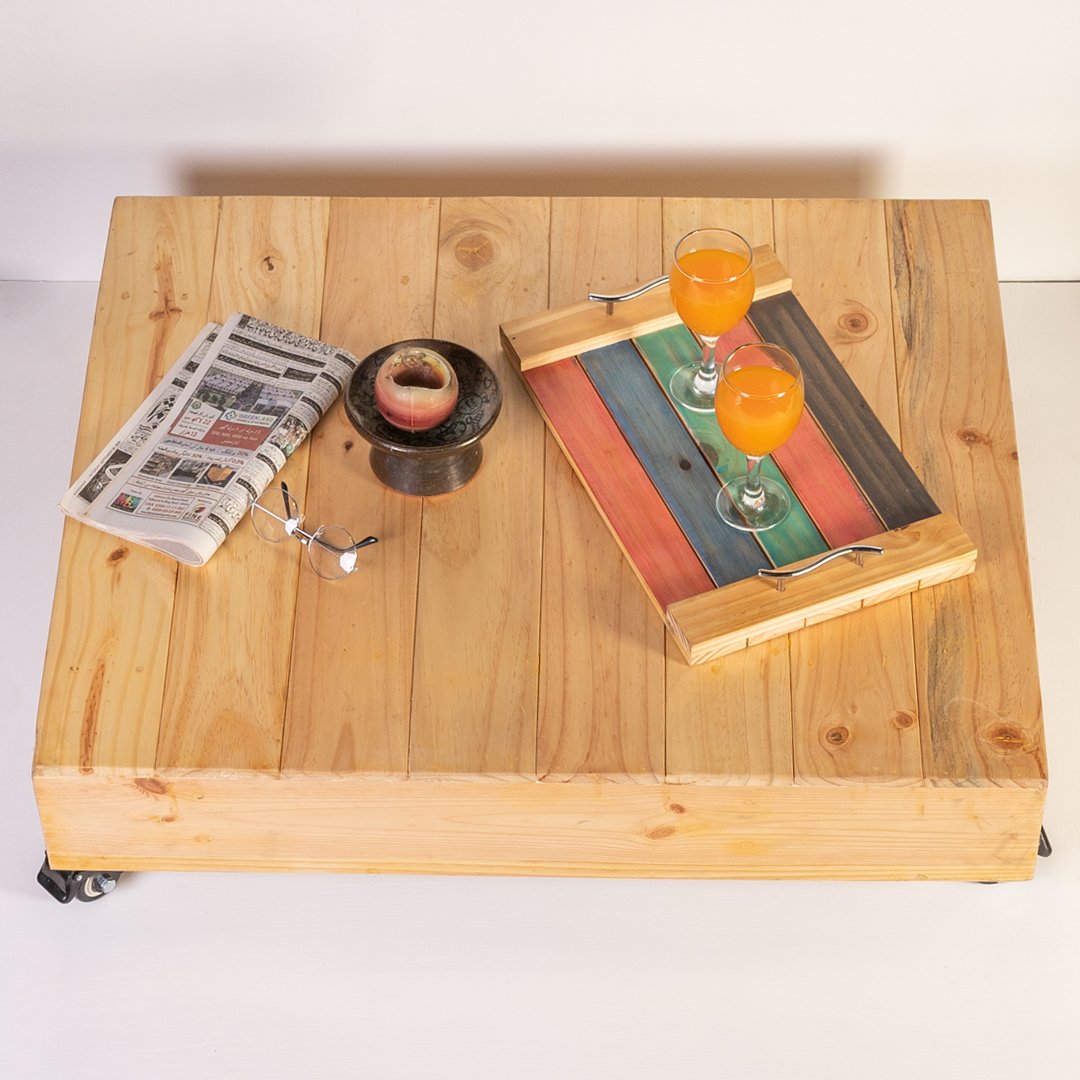 Greek Mobile Coffee Table/Centre Table Plain