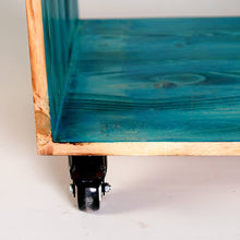 Colored Mobile Side Table On Wheels