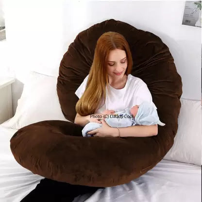 Pregnancy Pillow / C- Shape Maternity Pillow / Sleeping Support Pillow Brown